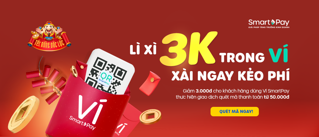  Lì xì 3K trong VÍ, xài ngay kẻo phí