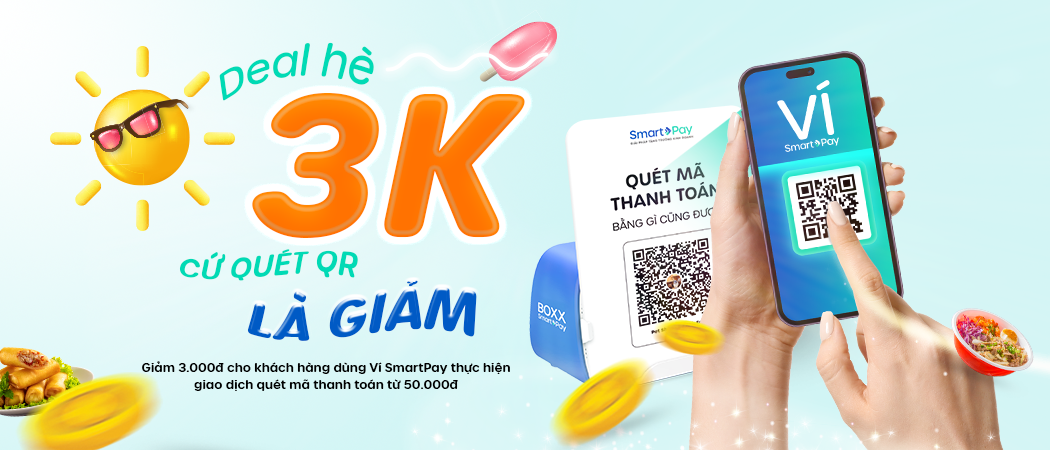 Voucher 3K, quét mã giảm siêu đã!